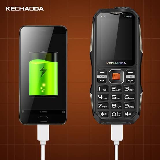 Kechaoda K112, Triple Sim Phone (Black) Speaker , DJ Sound with Power Bank System (New Seal-Packed)