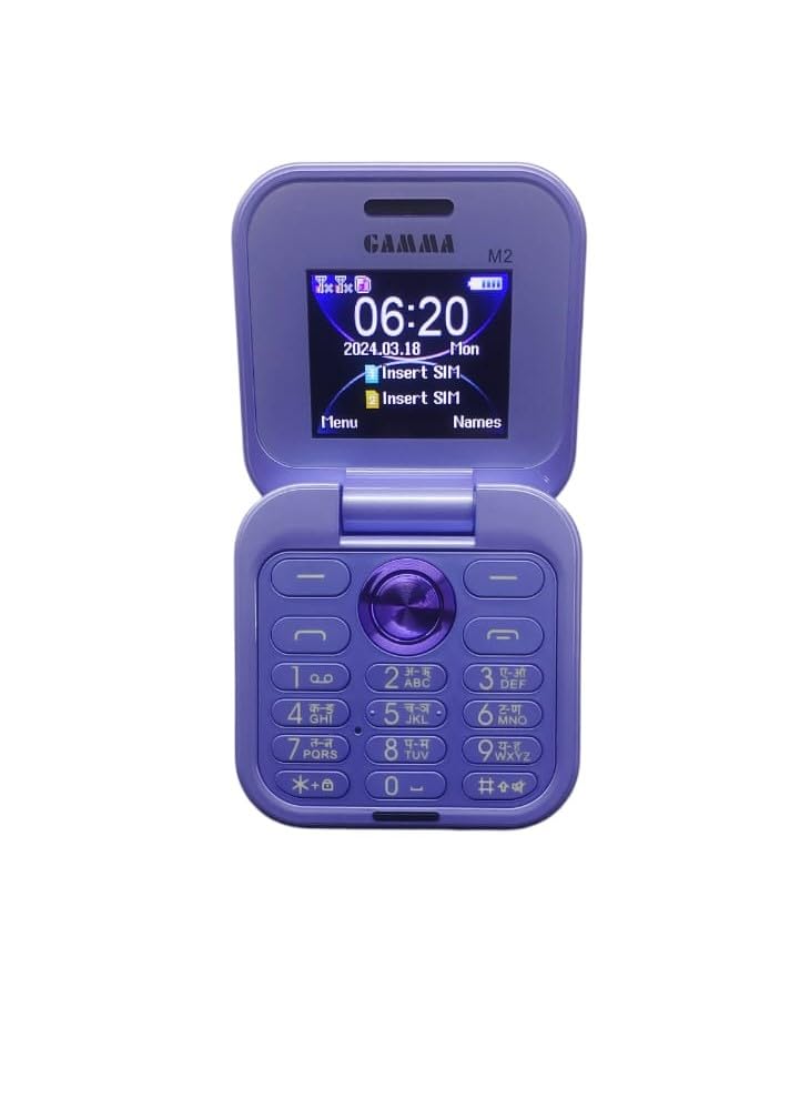 Gamma M2 Flip Keypad Phone with Magic Voice System (Blue)(New Sealed Pack)