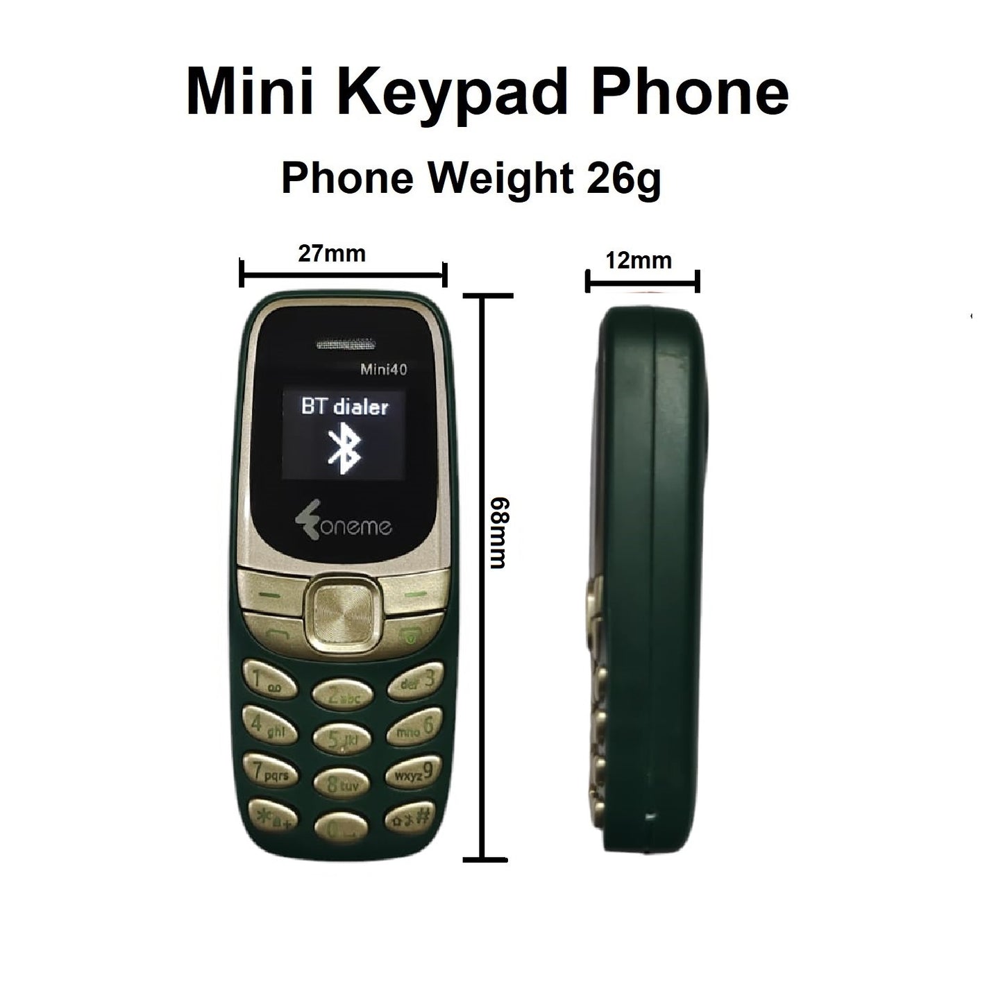 LEYSKY Foneme Mini40 Smallest KEYPAD Mobile with Magic Voice System