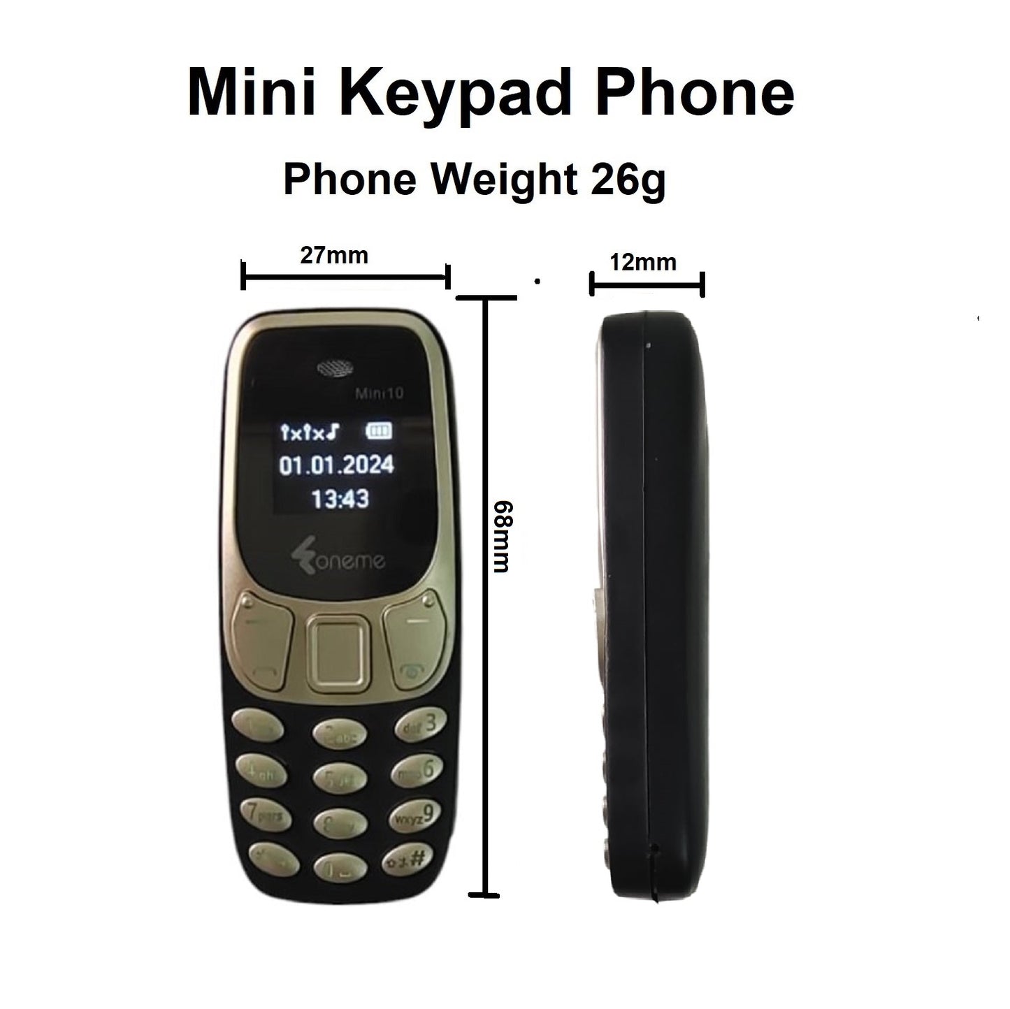 LEYSKY Foneme Mini10 Smallest KEYPAD Mobile with Magic Voice System