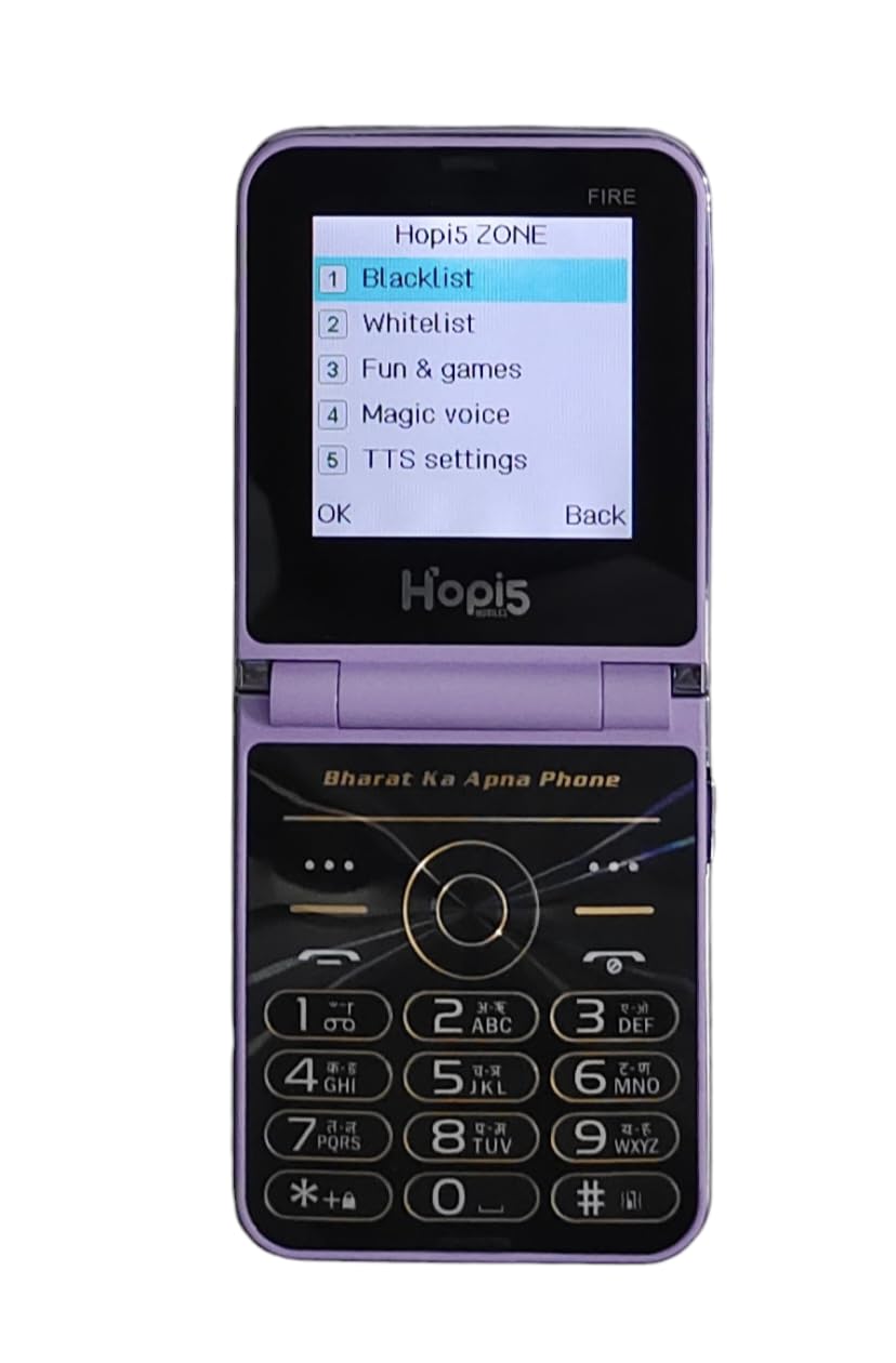 LEYSKY Hopi5 HI1 Flip Phone with Magic Voice System (Purple)