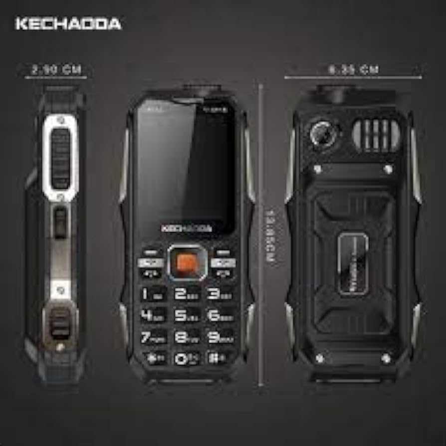 Kechaoda K112, Triple Sim Phone (Black) Speaker , DJ Sound with Power Bank System (New Seal-Packed)