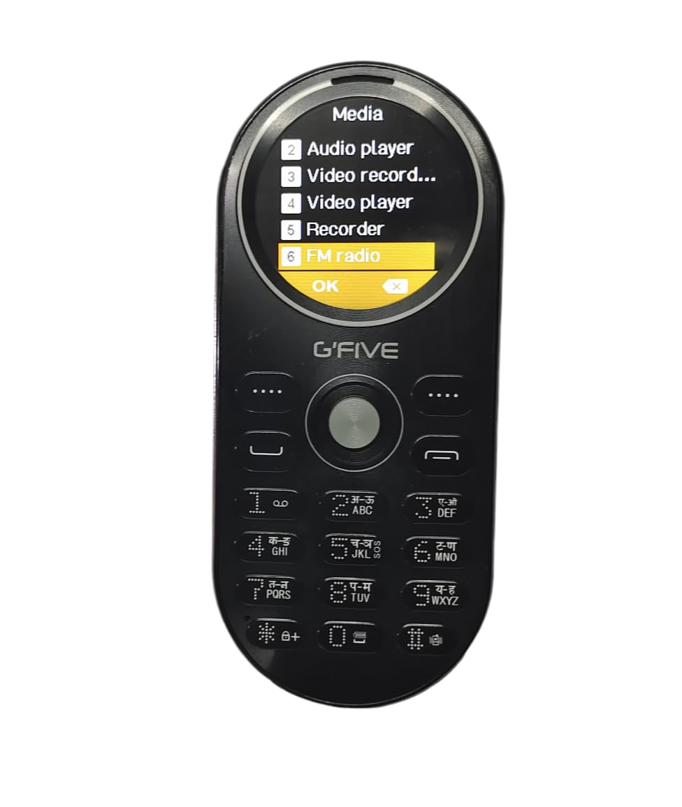 Gfive U229 Round Screen Keypad Mobile with Magic Voice System (Black)