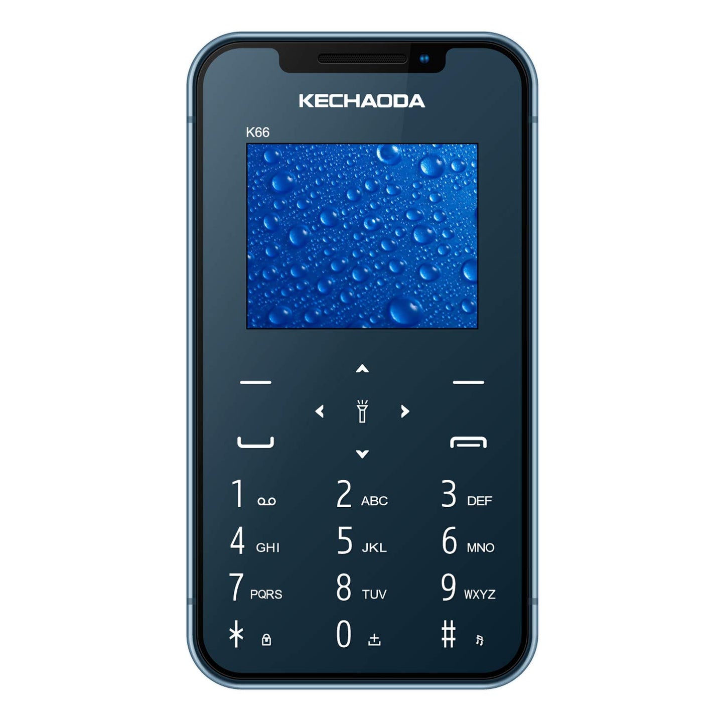 KECHAODA K66 Credit card Size Keypad phone Dual Sim (Drak Blue)