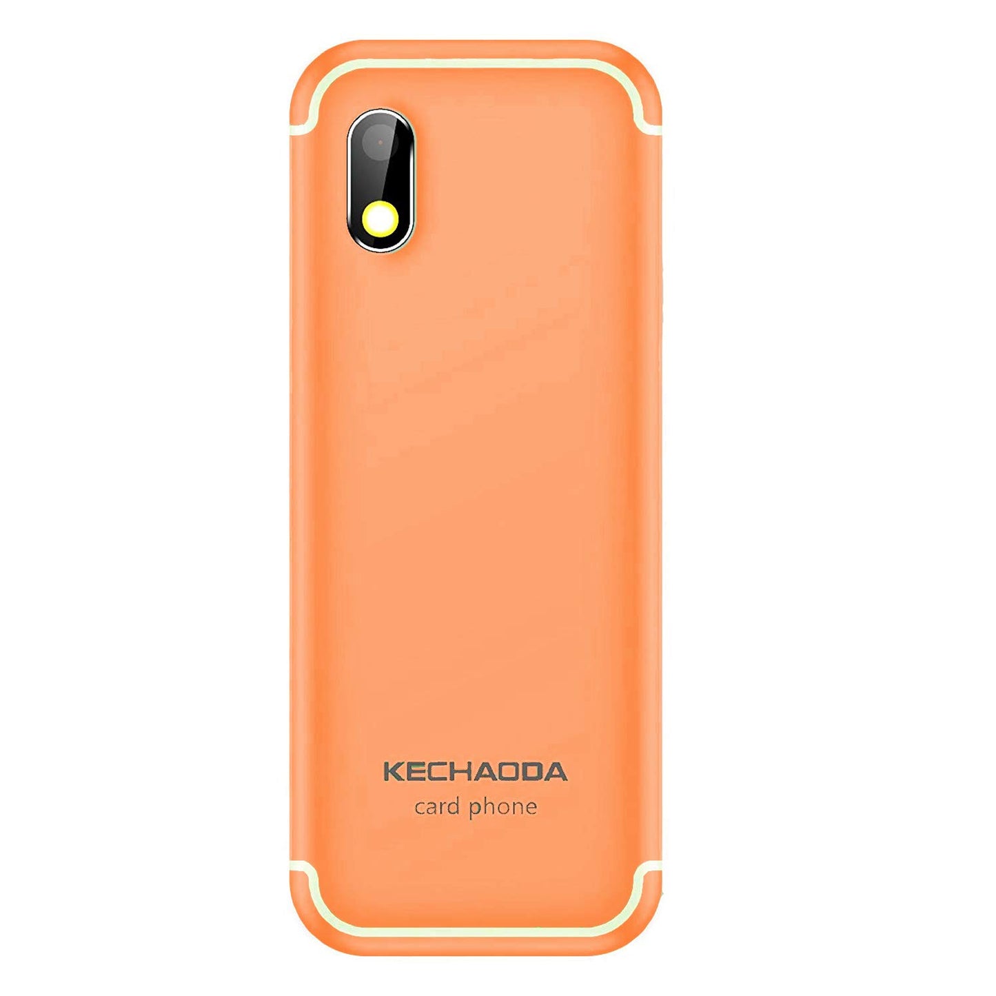 KECHAODA K115 Slim Card Size Dual Sim Phone with External Memory Slot 3.66cm (1.44-inch) Display Only Mobile Phone & Charging Cable in Box - Orange