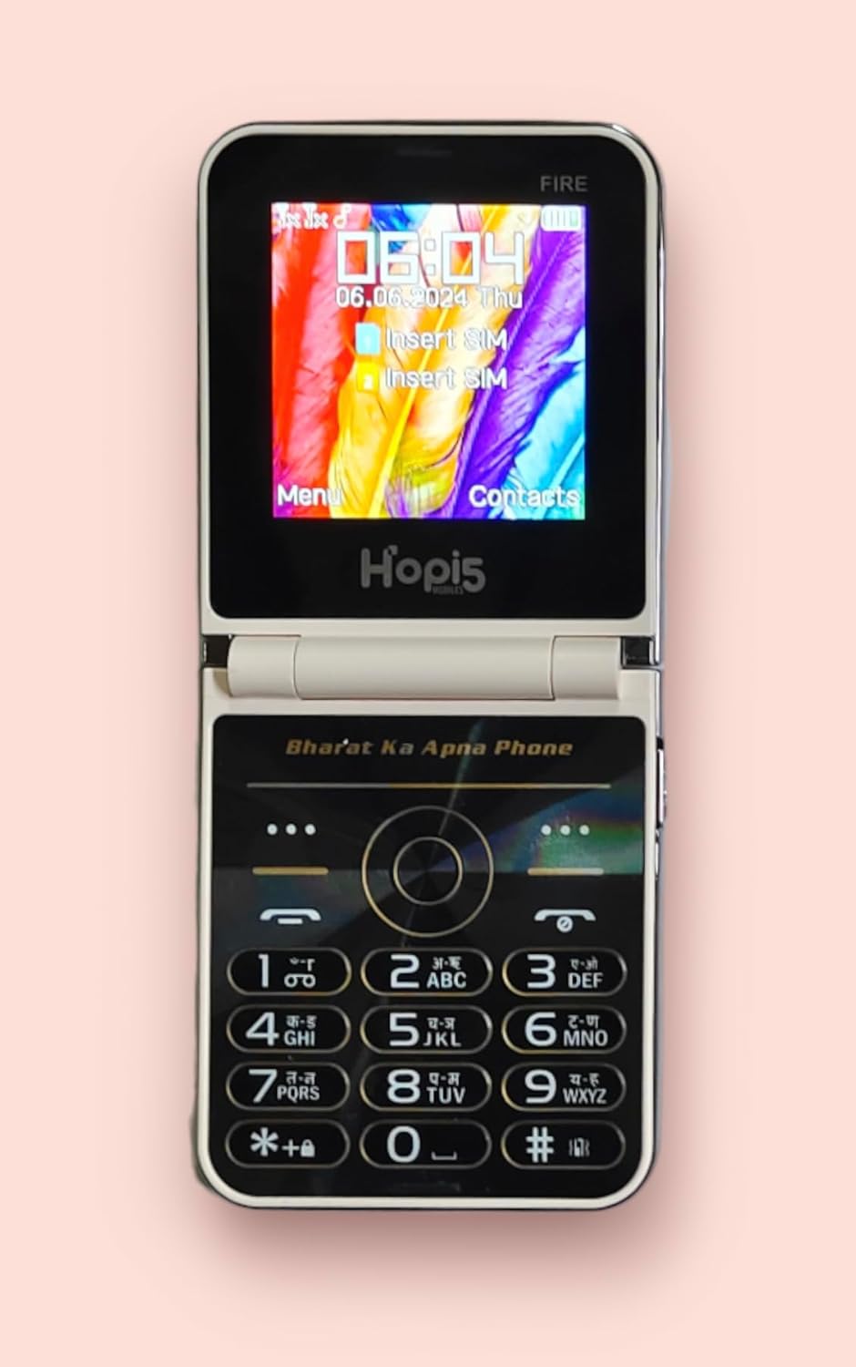 LEYSKY Hopi5 HI1 Flip Phone with Magic Voice System (Black-Gold)