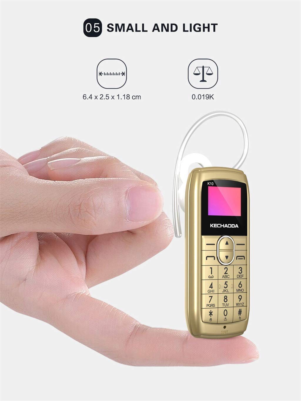 KECHAODA Single Sim  K10 (Rose Gold)