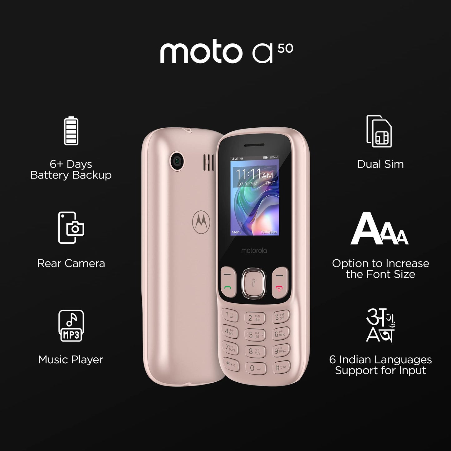 Moto a50g Keypad mobile phone