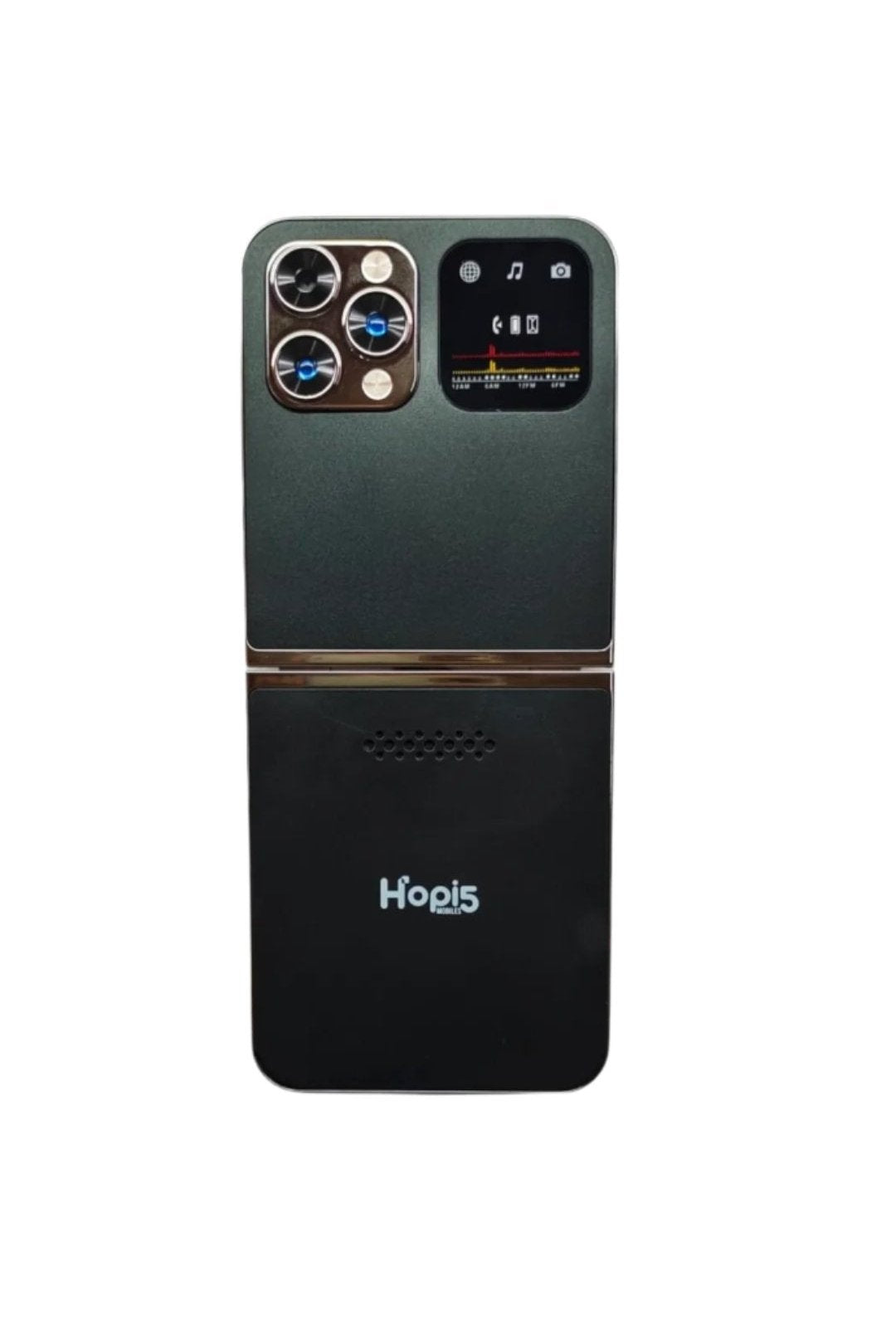 LEYSKY Hopi5 HI1 Flip Phone with Magic Voice System (Black-Gold)