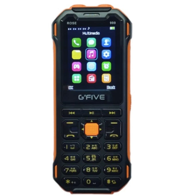 Gfive 999 Four Sim Support  Mobile  (Black-Orange)(New Sealed Pack)