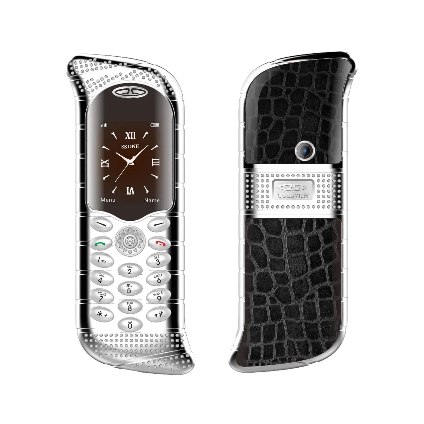 Leysky Royal Metallic Goldvish Design keypad Phone