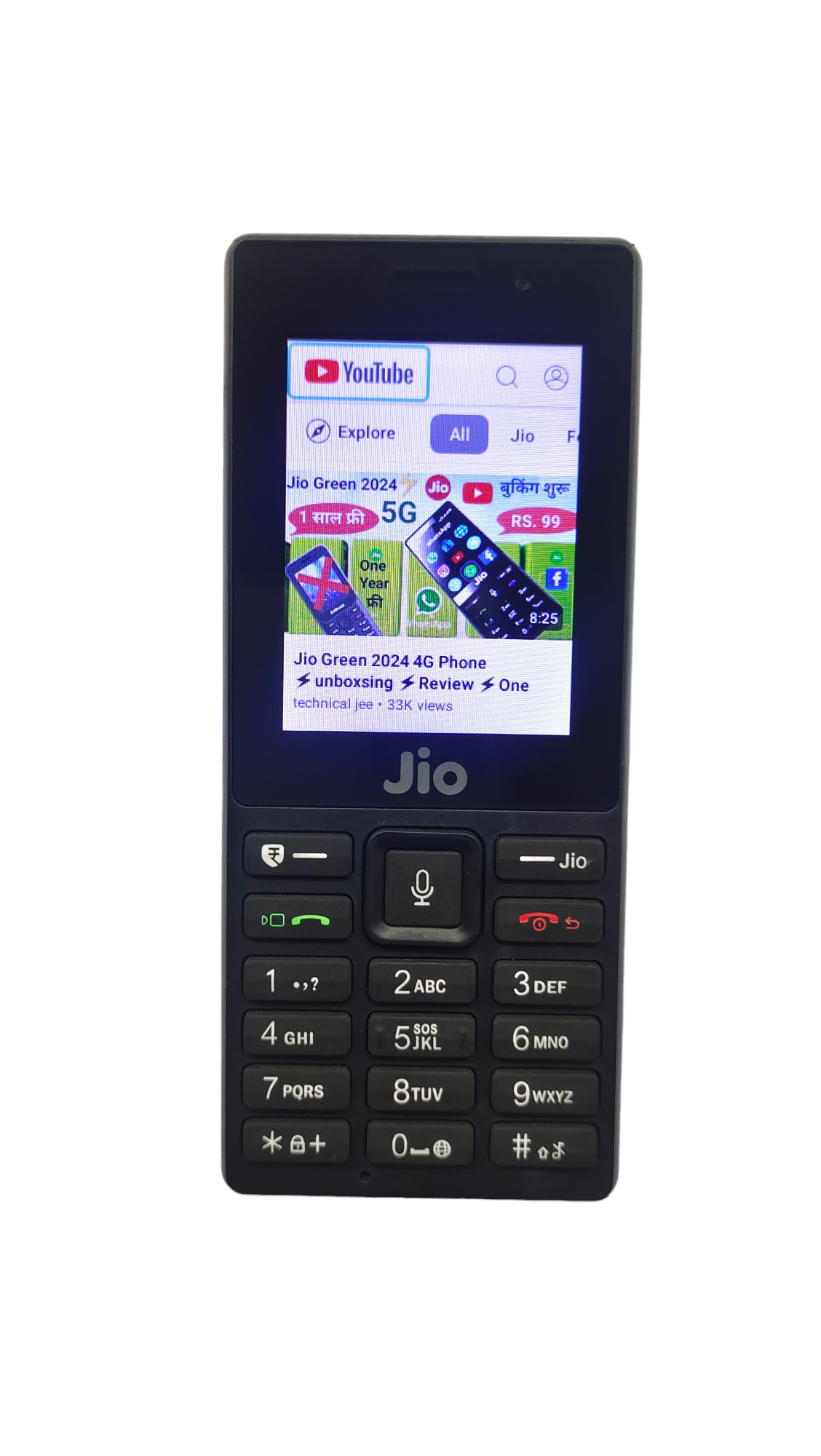 Jio Phone F220B 4g YouTube, Facebook, Jio Cinema etc (Refurbished) (New Condition Seal Packed)