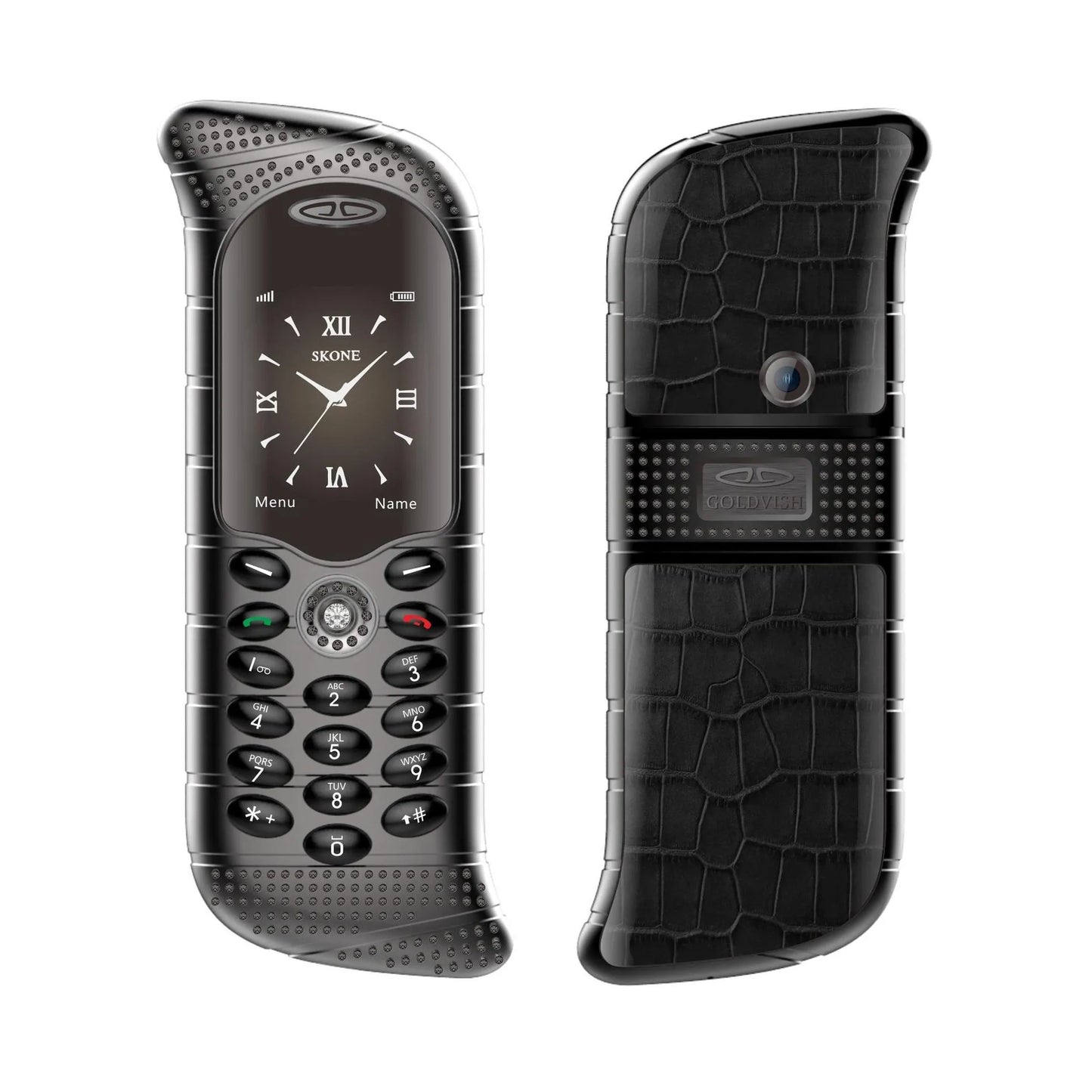 Leysky Royal Metallic Goldvish Design keypad Phone